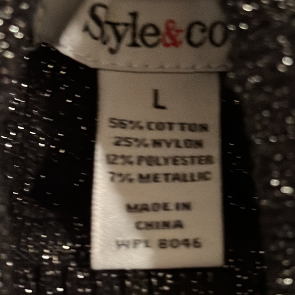 Style & Company Sparkly Metallic Turtleneck- Like new - Picture 6 of 6